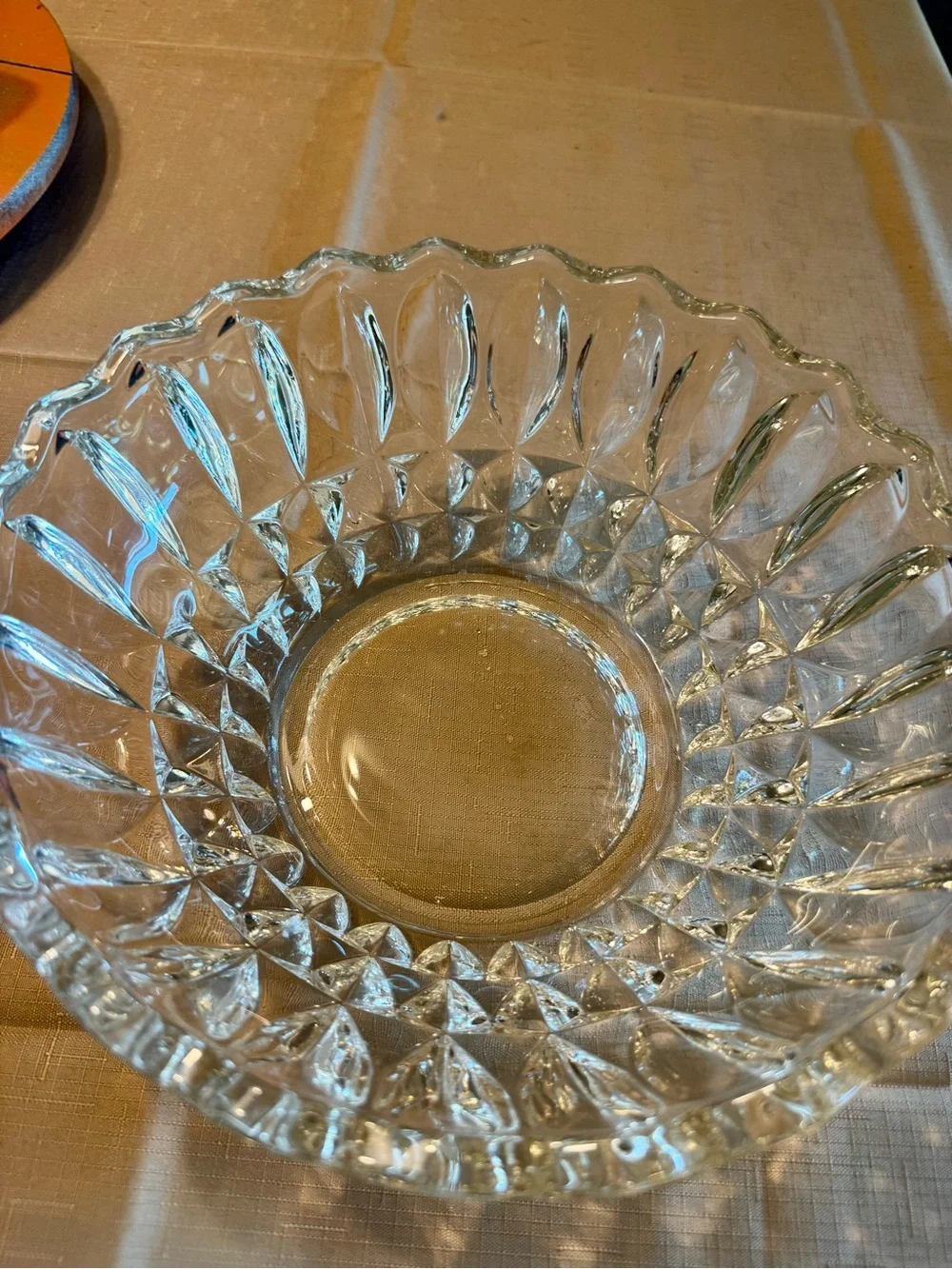 Indiana Glass 10” Lotus Blossom Bowl